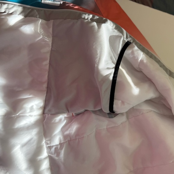 Roxy coral Blue white Ombre Jet ski jacket coat woman XL snowboard winter hooded - Picture 12 of 12